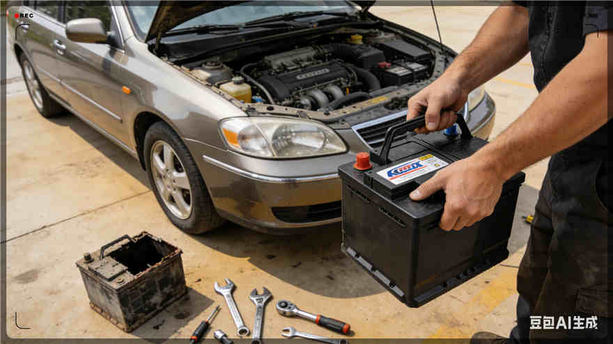 紫云汽车换电瓶电话【案例】